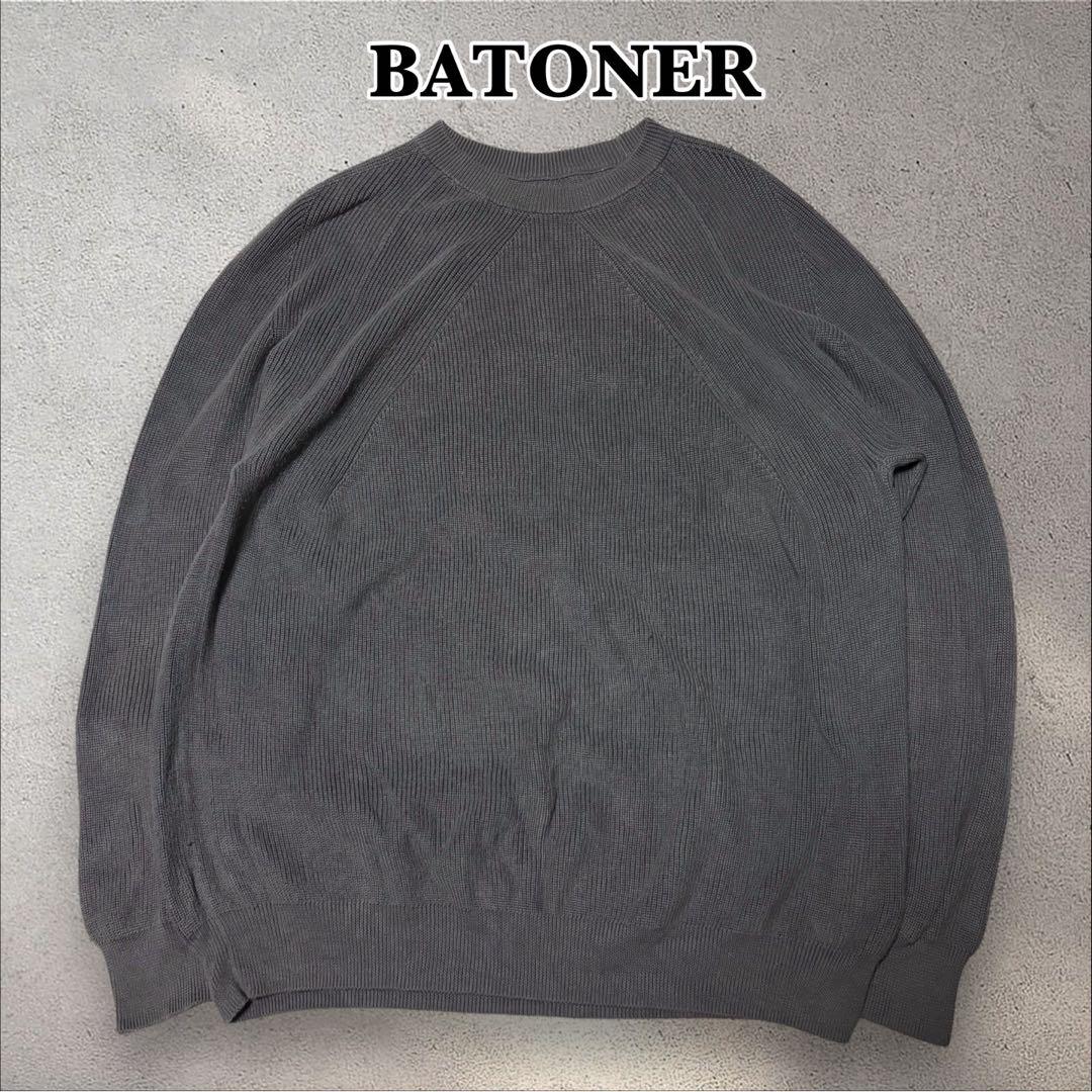 24SS BATONER シーアイランドコットン シグネイチャー クルーネック