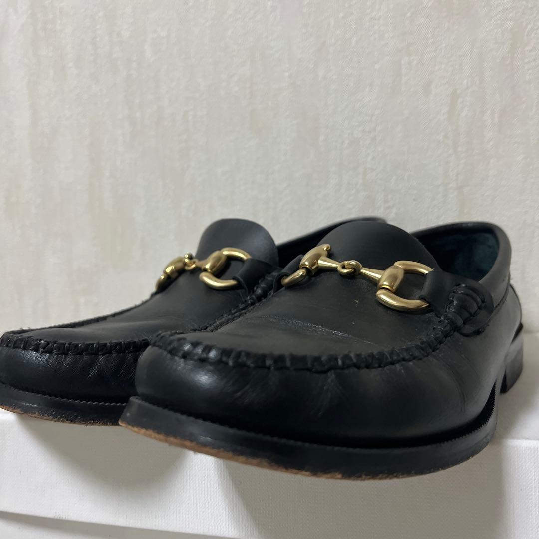 アルテサノスARTESANOSレザービットローファードレスシューズ37ブラック黒