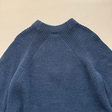 極美品　バトナー ニットプルオーバー ハーフジップ SHARE PARK 紺