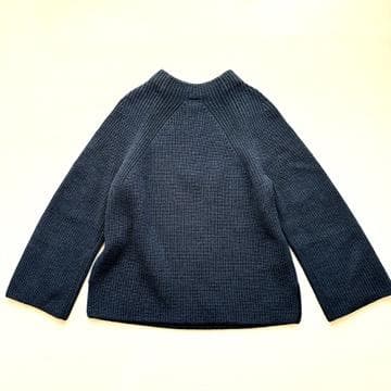 極美品　バトナー ニットプルオーバー ハーフジップ SHARE PARK 紺