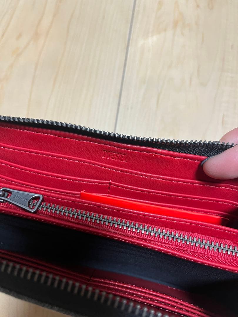 DIESELディーゼル 新品 長財布　ブラックデニム地