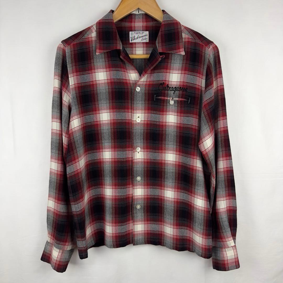 美品 WACKO MARIA ワコマリア レーヨン オープン カラー シャツ S