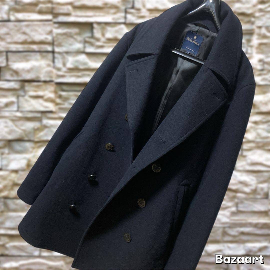 超美品 ブルックスブラザーズ Pコート ウール ビジネスコート