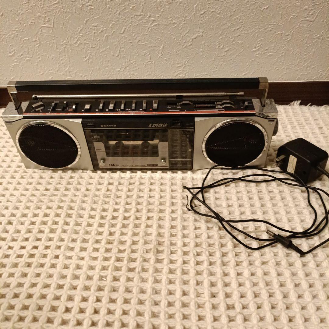 昭和レトロレア物 SANYO MR-U4SL ラジカセ 4スピーカー