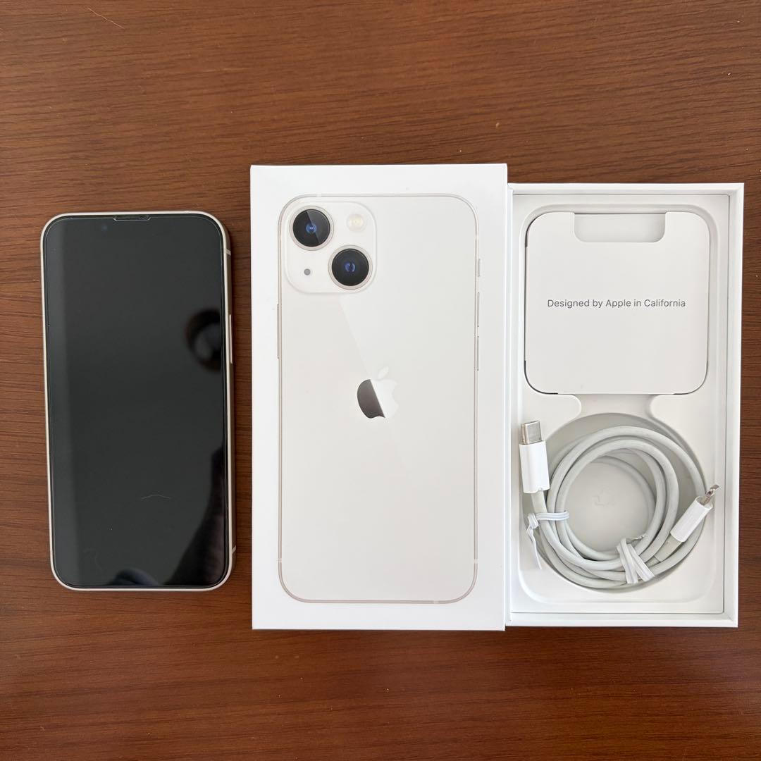 Apple iPhone 13 ホワイト 本体 充電ケーブル付き