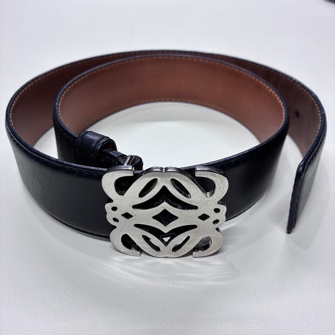 LOEWE アナグラム レザー ベルト 34-85