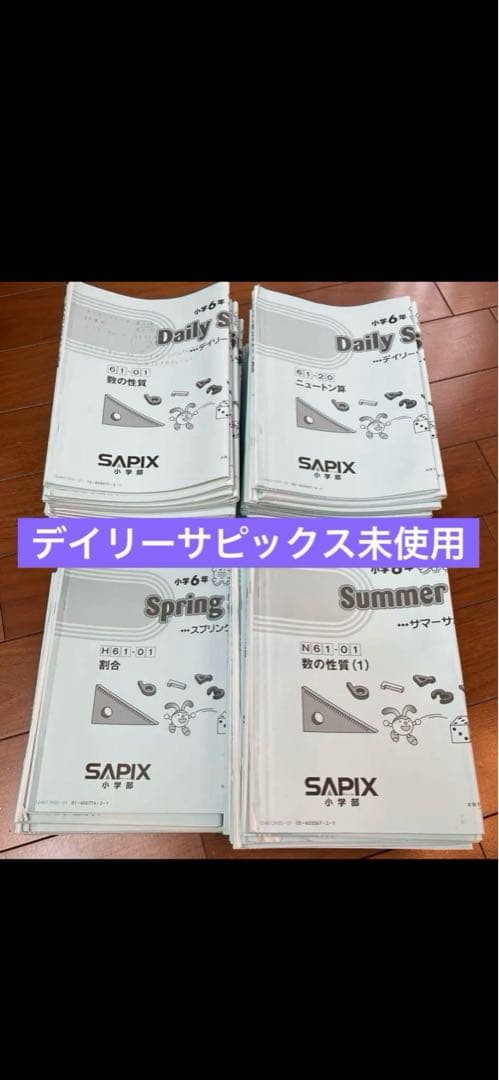 2024年度　6年　デイリーサポート　デイリーサピックス　算数