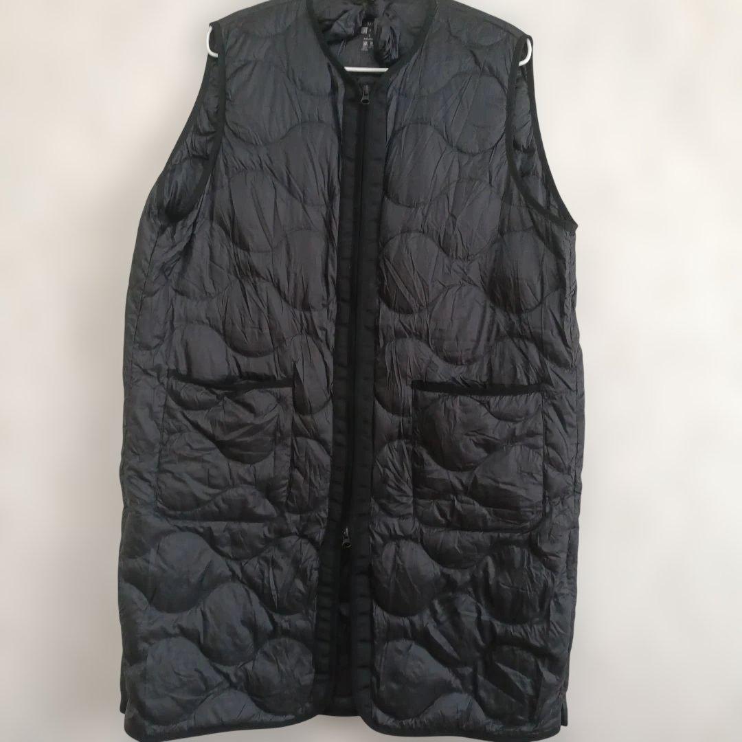 【完売品】ユニクロ × セオリー ウルトラライトダウン ロングベスト 黒 L