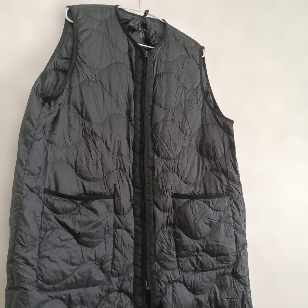【完売品】ユニクロ × セオリー ウルトラライトダウン ロングベスト 黒 L