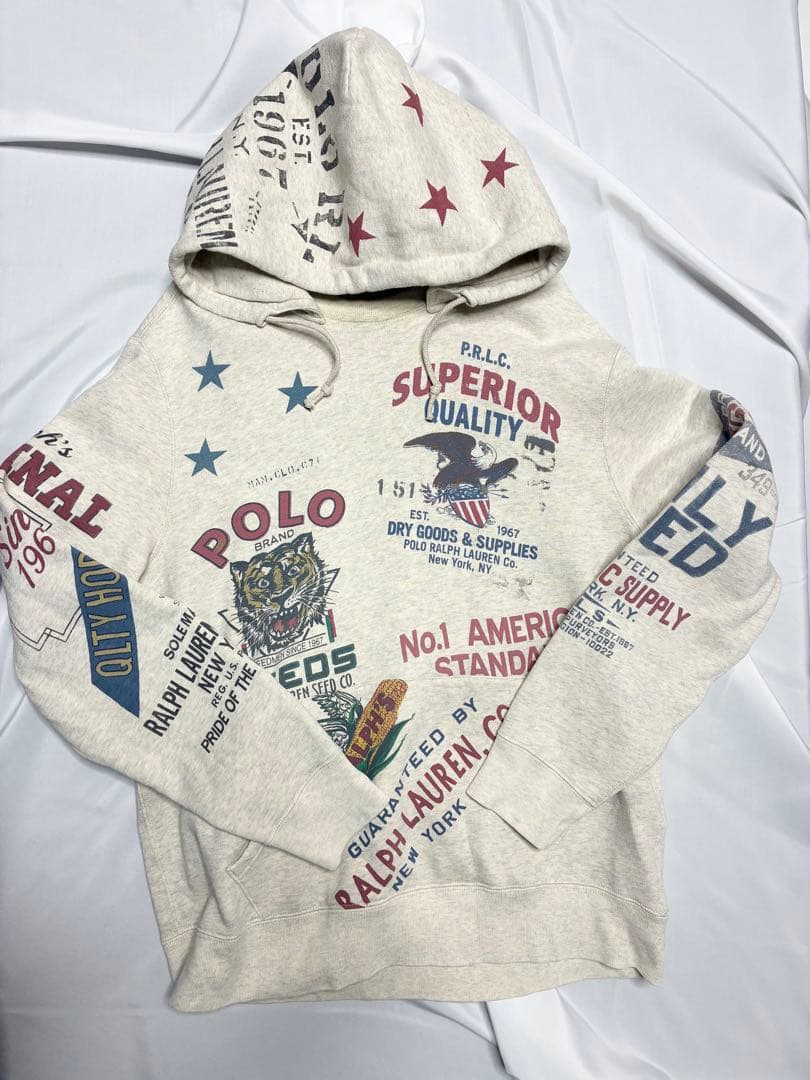 POLO RALPH LAUREN 総柄 フーディ L 正規品