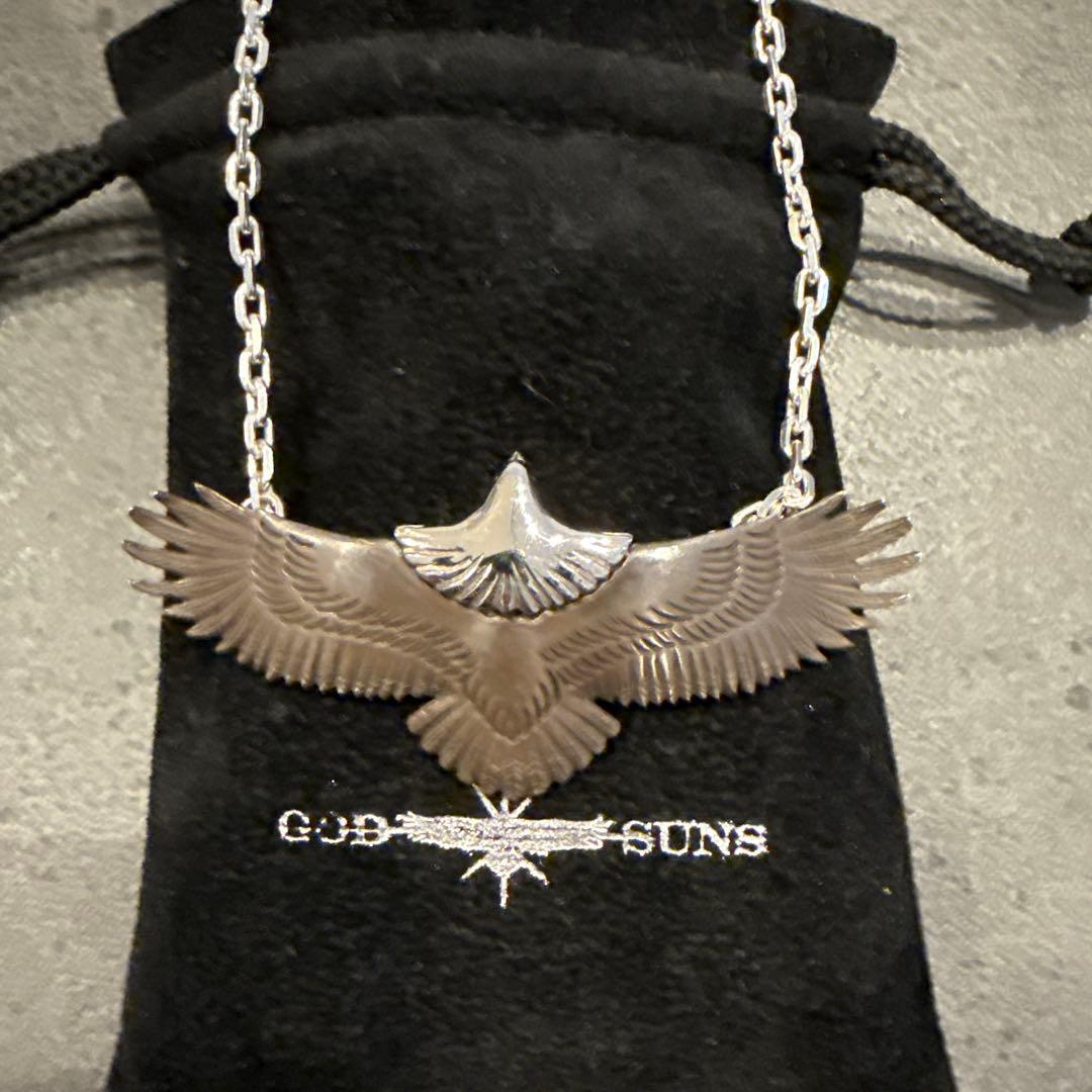 GODSUNS ゴッドサンズ中イーグル頭プラチナイーグルフック細角チェーンセット