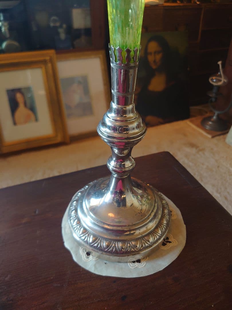 「売約済」フランス1890s'ヴィクトリアンクランベリー ヴァセリンSP花器