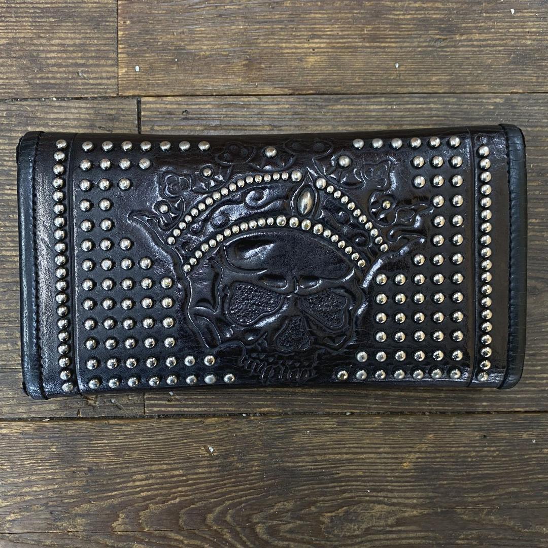 Bill Wall Leather シルバークロス カスタムスタッズウォレット