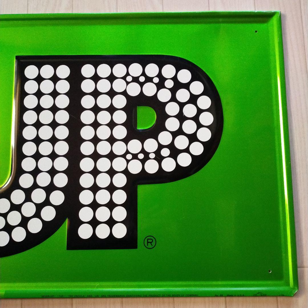 希少　7UP セブンアップ　ブリキ看板　USA製　ディスプレイ　ビンテージ　レア