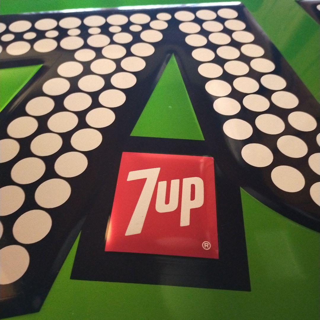 希少　7UP セブンアップ　ブリキ看板　USA製　ディスプレイ　ビンテージ　レア