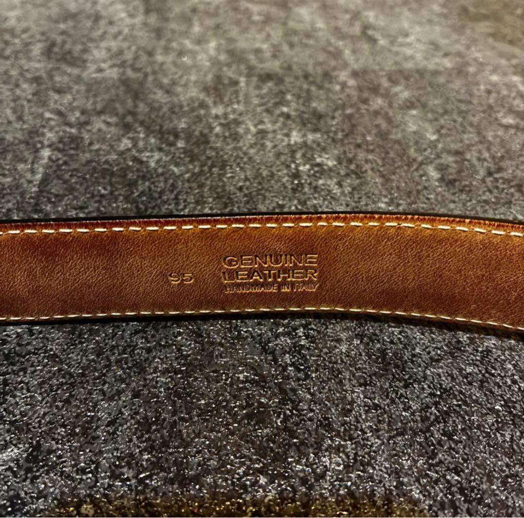 ADRIANO MENEGHETTI レザーベルト 95 ウエスタンベルト