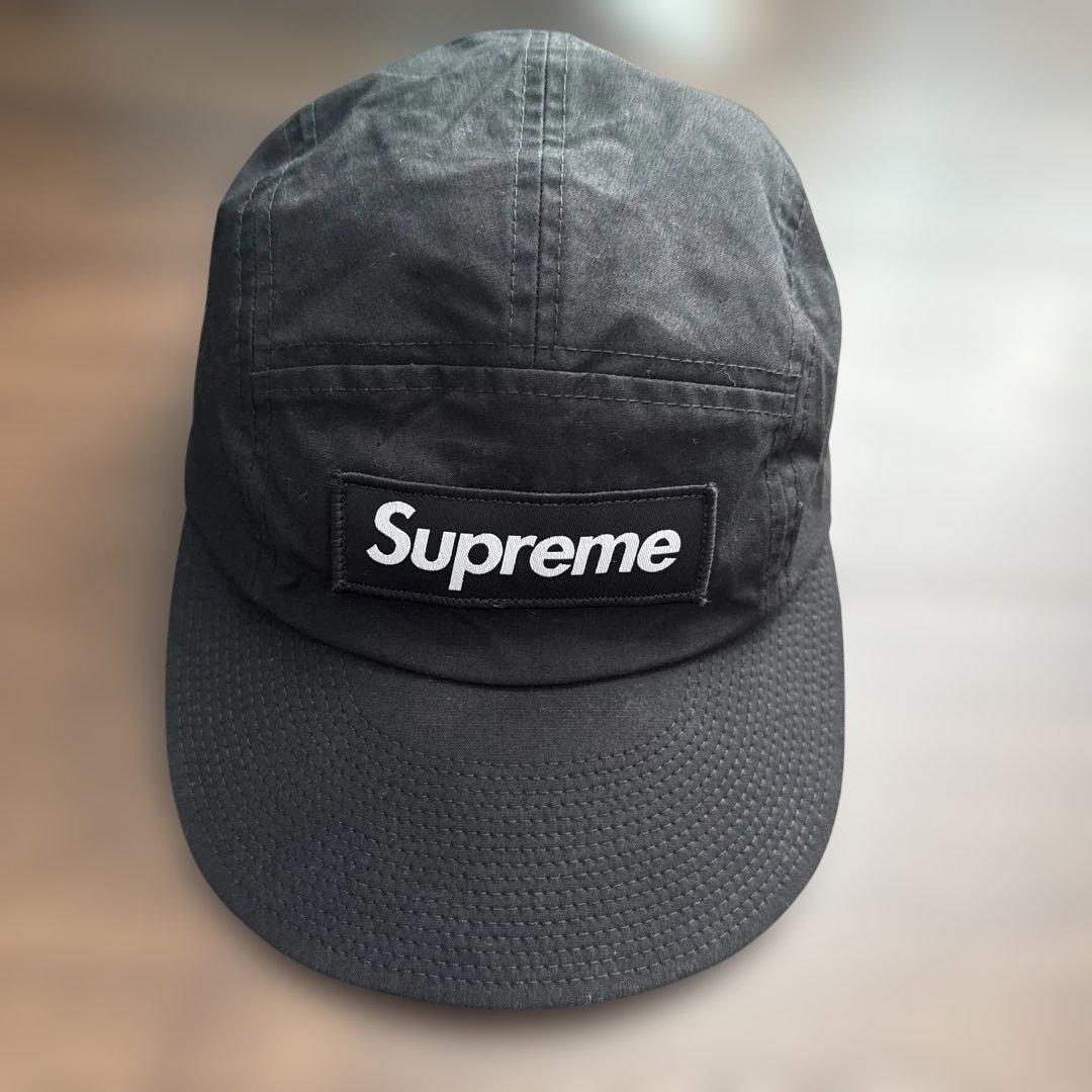 はやからSupreme 黒 6パネルキャップ