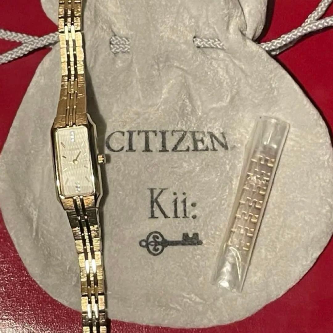 CITIZEN kii : シチズン 新古品 袋 x コマ付き 腕時計