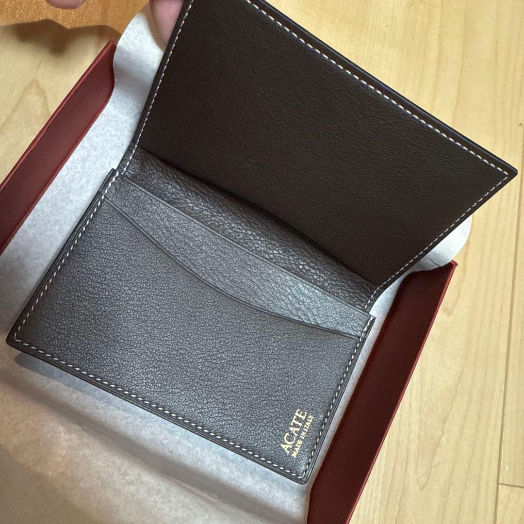 ACATE ブラウン レザー 名刺入れ