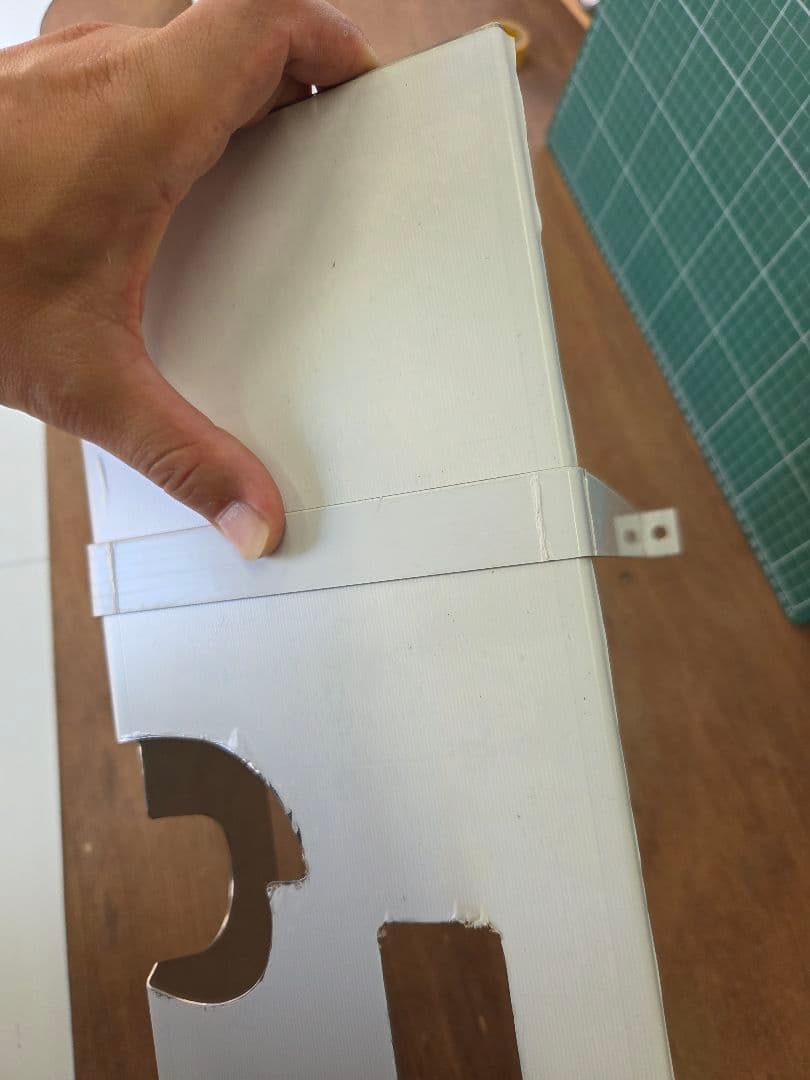 17スーパーグレート　バンパー　ダメージ隠し　鏡面ステンレス　タンク用バンド