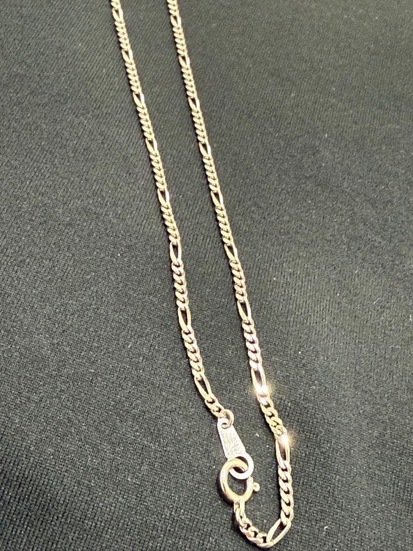 Pt850プラチナネックレスフィガロチェーン美品