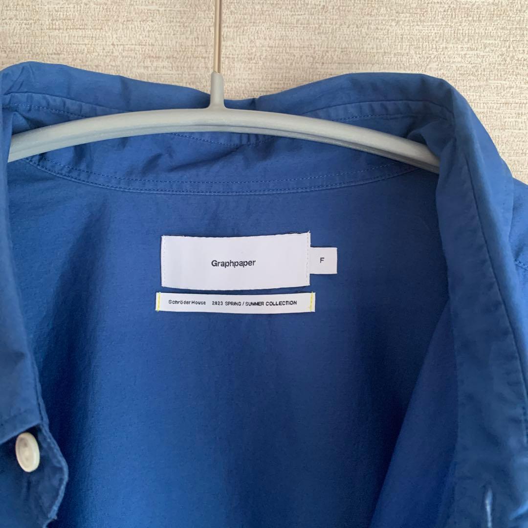 Graphpaper ブルー 半袖シャツ F