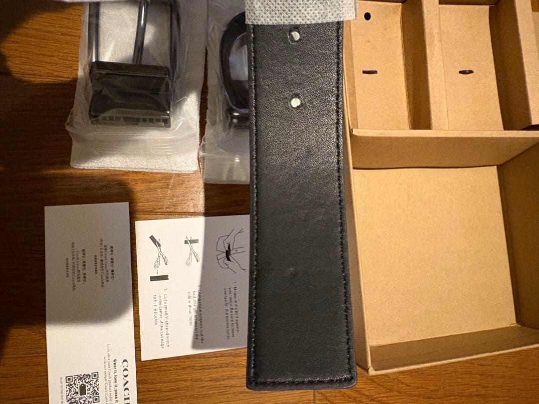 COACH コーチ　新品　リバーシブル　シグネチャー　ベルト　バックル回転