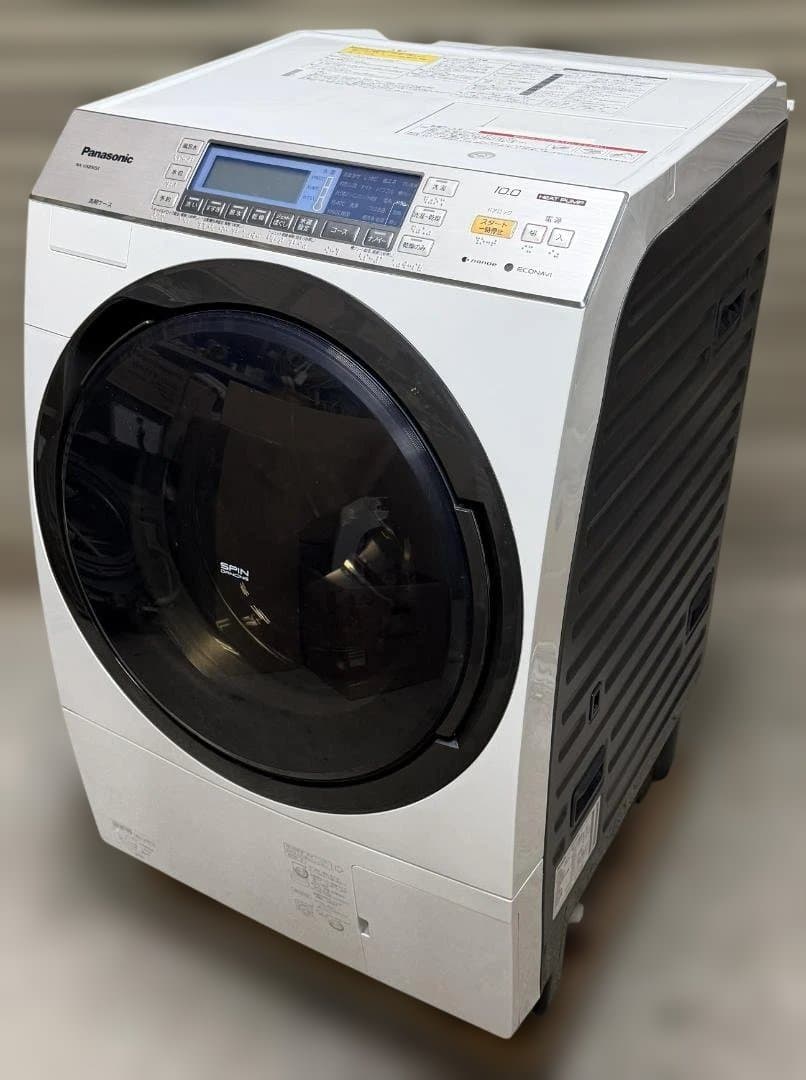 分解洗浄済 Panasonic 温水ドラム式洗濯機 洗濯10kg乾燥6kg 右開