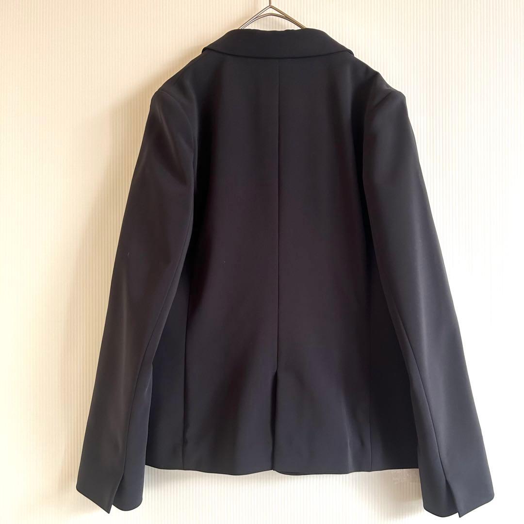 034GLR21AW手洗可防皺ストレッチテーラードジャケットパンツスーツ38紺色