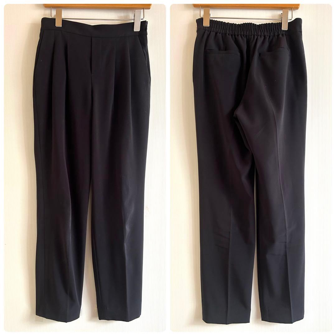 034GLR21AW手洗可防皺ストレッチテーラードジャケットパンツスーツ38紺色