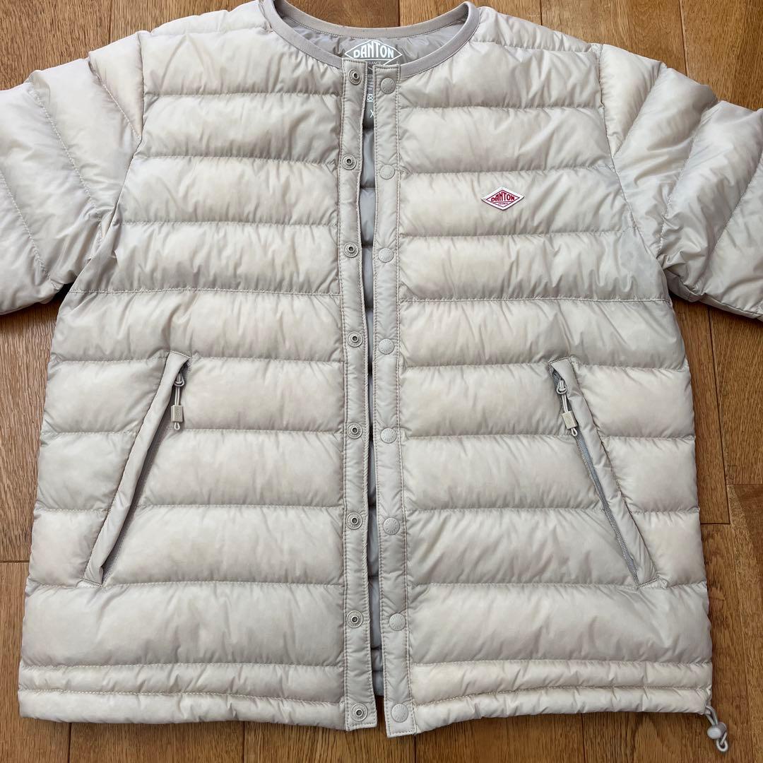 DANTON ダントン インナーダウン クルーネック オイスターホワイト 34