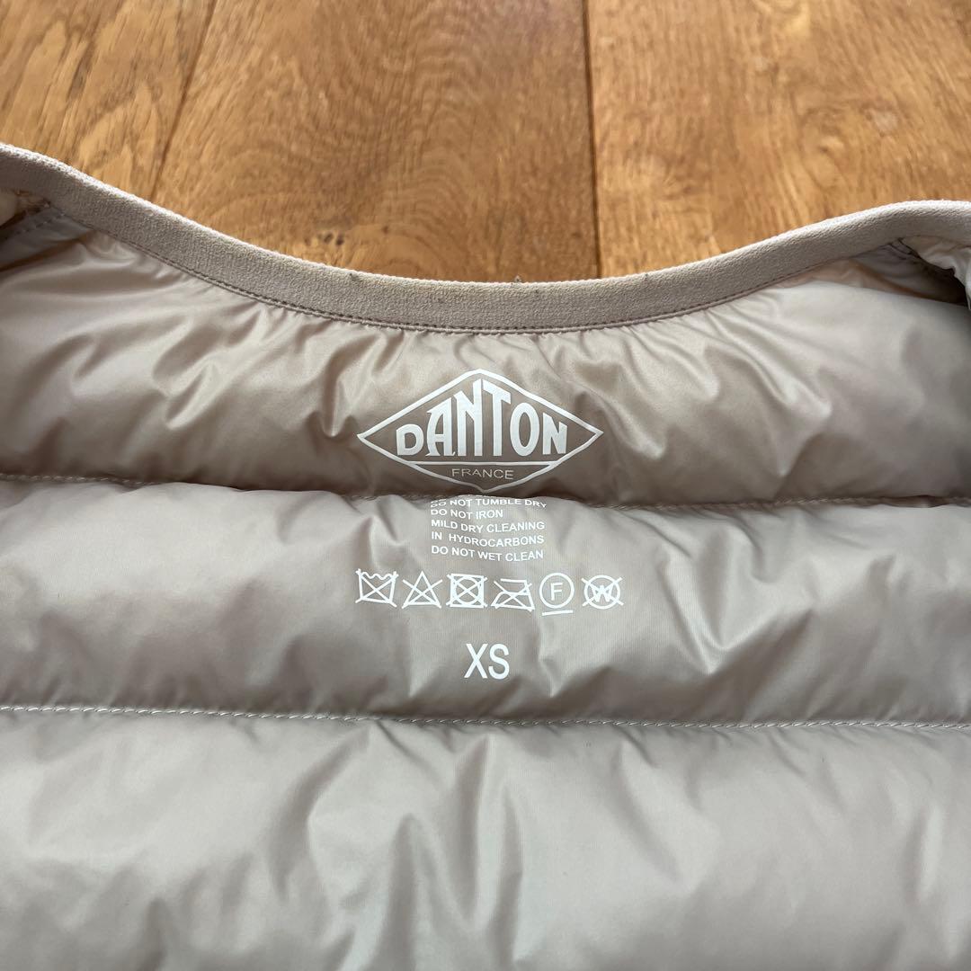DANTON ダントン インナーダウン クルーネック オイスターホワイト 34