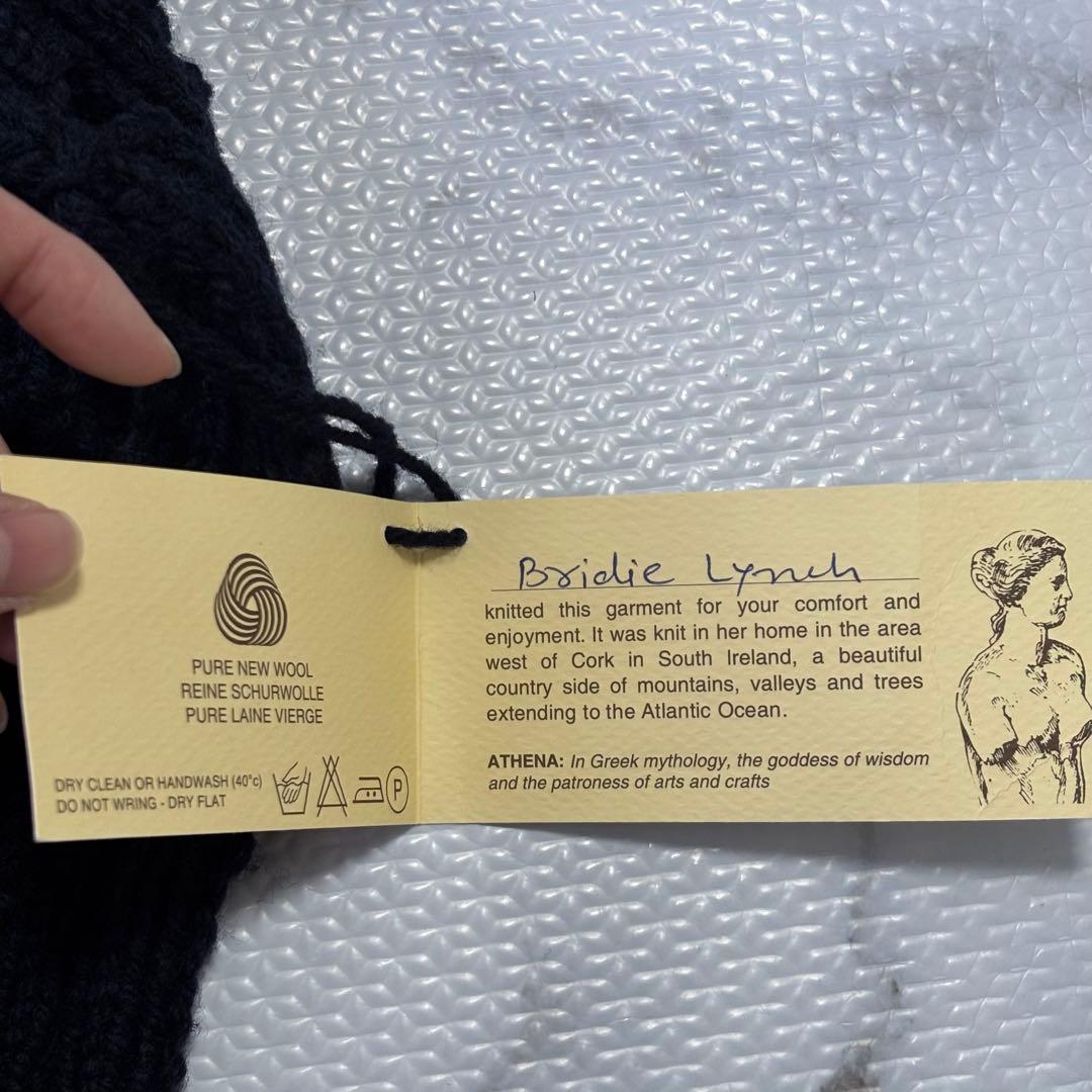 ✨未使用タグ付き✨アテナデザイン アランニット カーディガン紺42