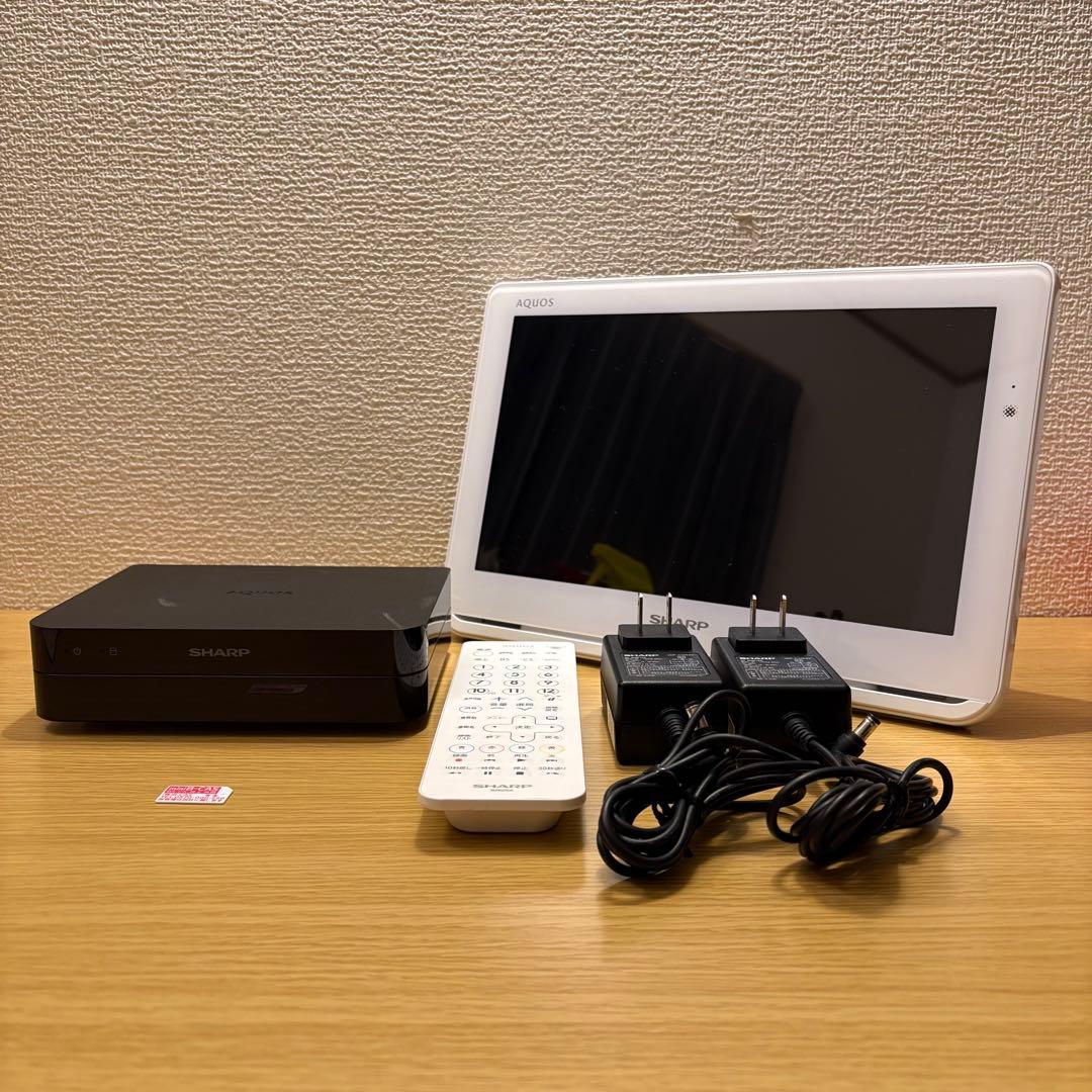 【良品】シャープ ポータブル液晶テレビ AQUOS ホワイト 2T-C12AF