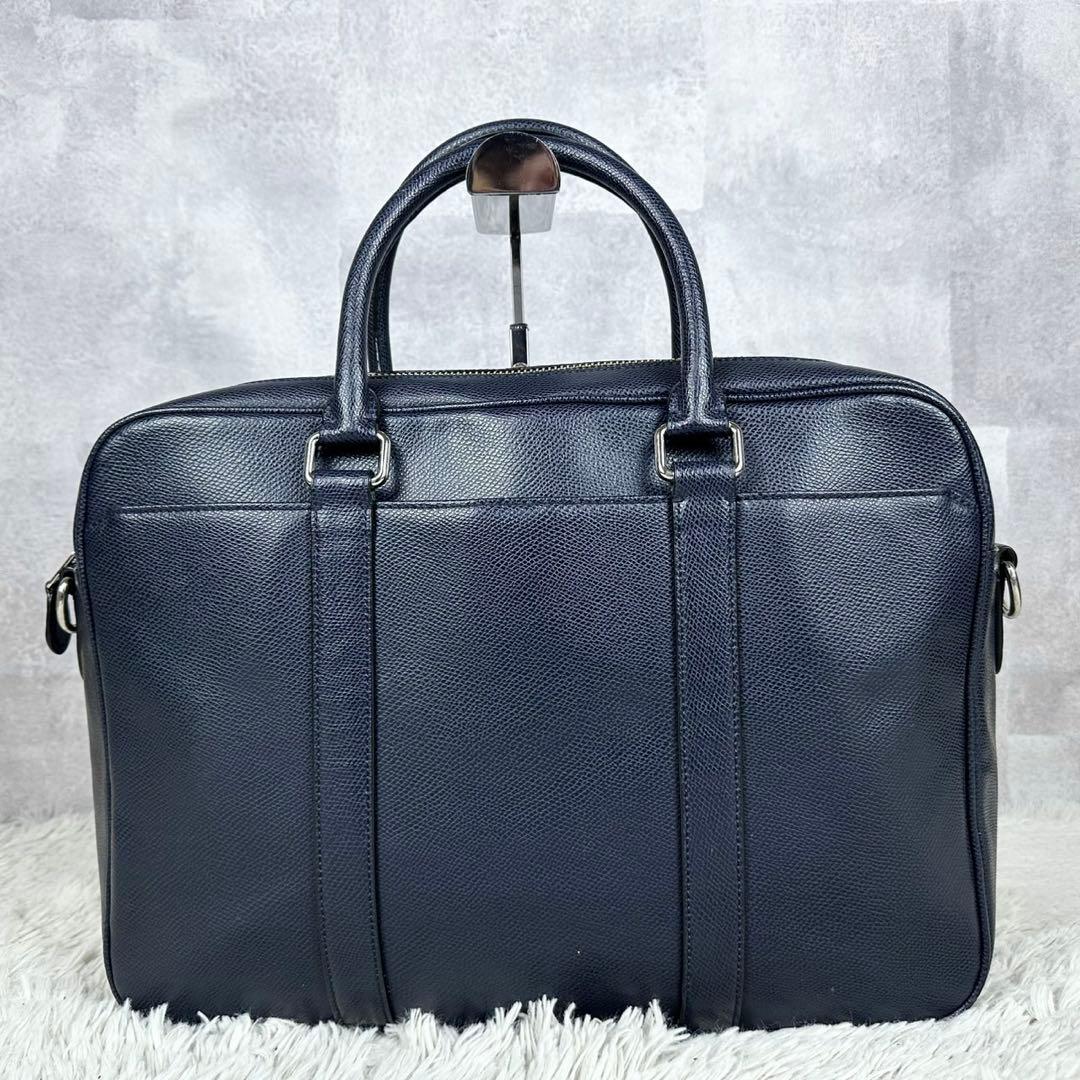 極美品 COACH レザー 2way ビジネスバッグ ダブルファスナー 斜め掛け