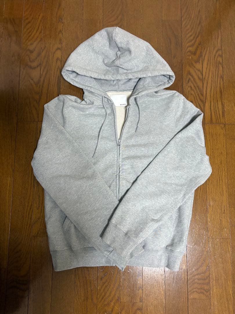 KAIKO グレー ダブルジップパーカー サイズ3