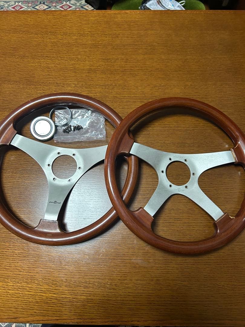 パーソナル マンタ3 マンタ4 2本セット ウッド ステアリング ハンドル 美品