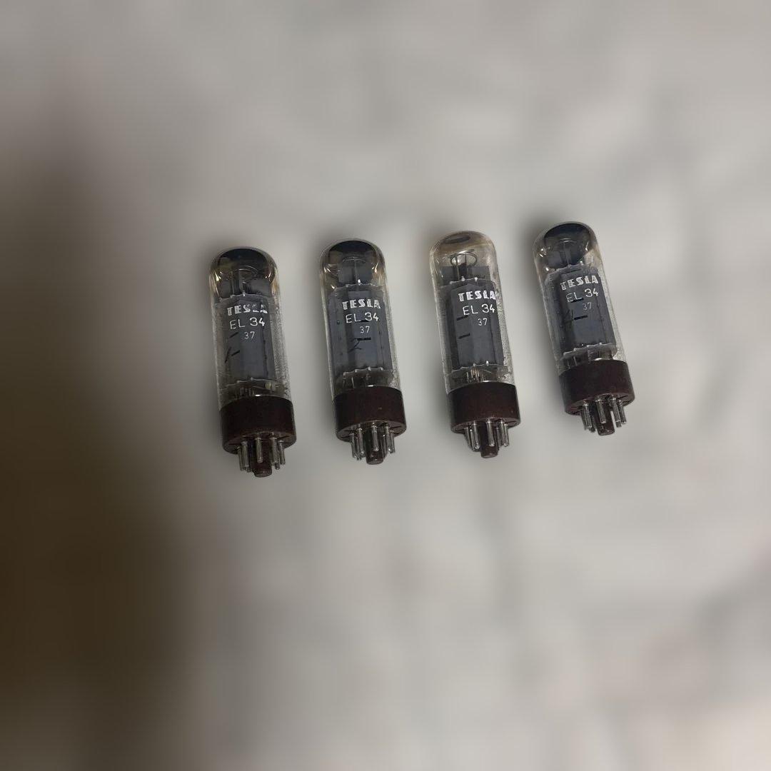 TESLA EL34 真空管、ジャンク ４セット同ロット