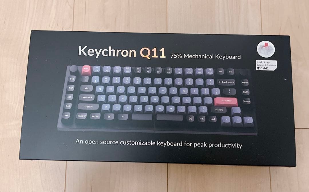 【おまけ付き】Keychron Q11 US配列 赤軸 ＋専用ケースセット