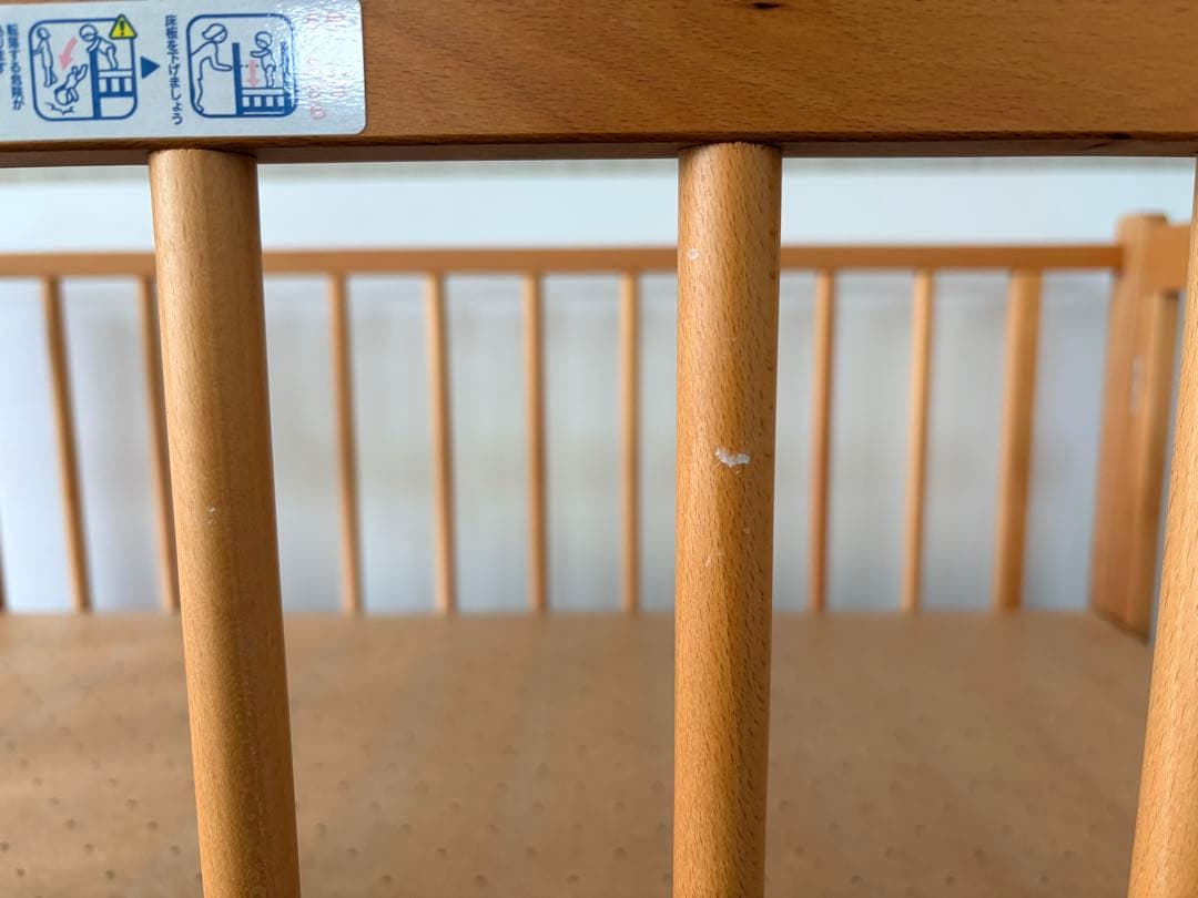 スリーピー木製ベビーベッド「ワンタッチハイベッドパル」