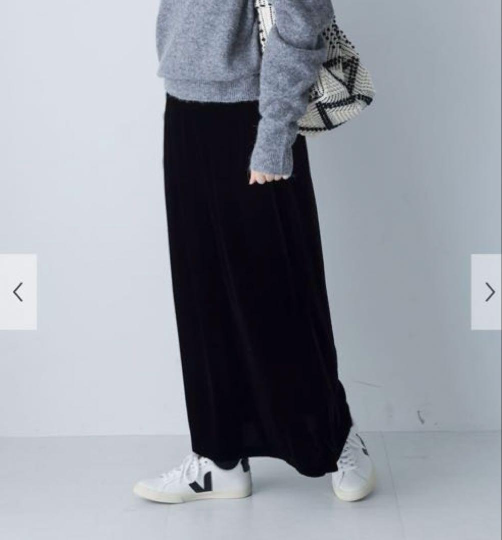 かぐれレーヨンシルクベルベットスカート