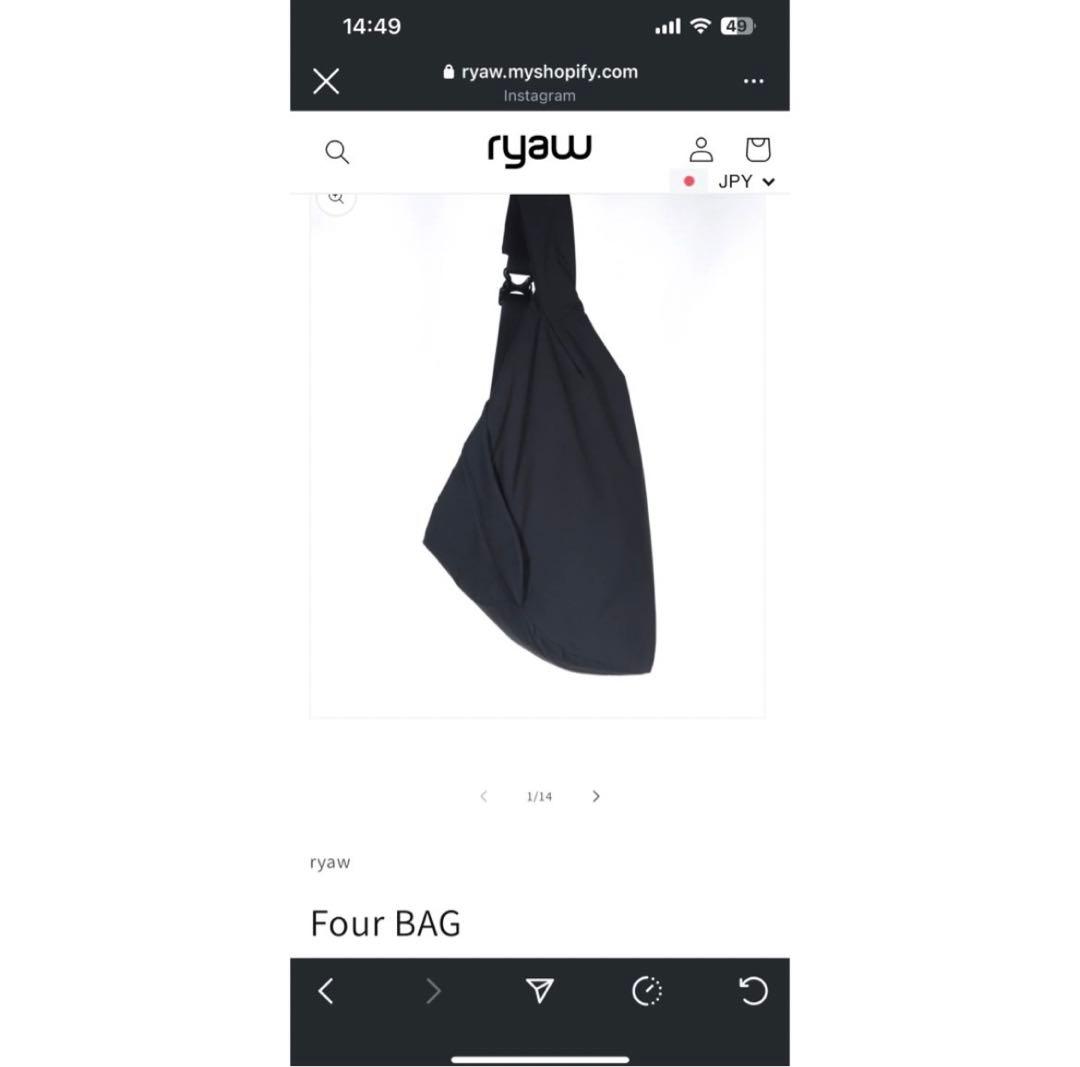 ryaw Four BAG 黒 メッセンジャーバッグ