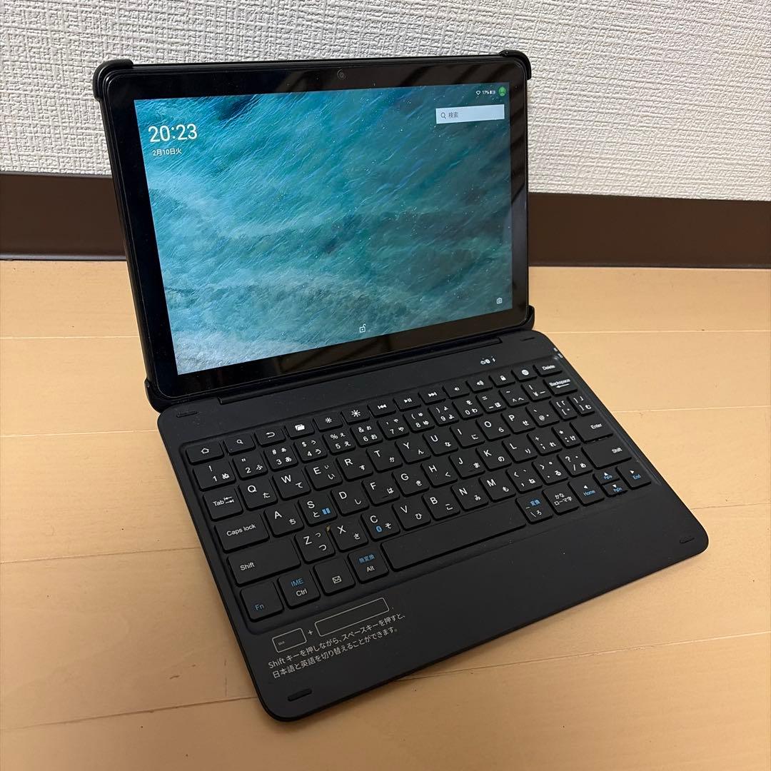 fireHD10キーボード　ケース付きタブレット 強化ガラス付き