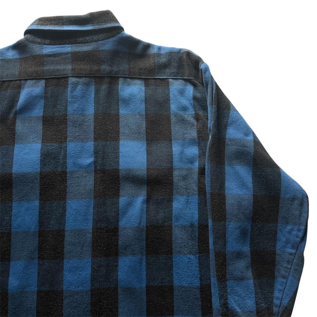 希少 FIVE BROTHER ネルシャツ XL ファイブブラザー 青黒