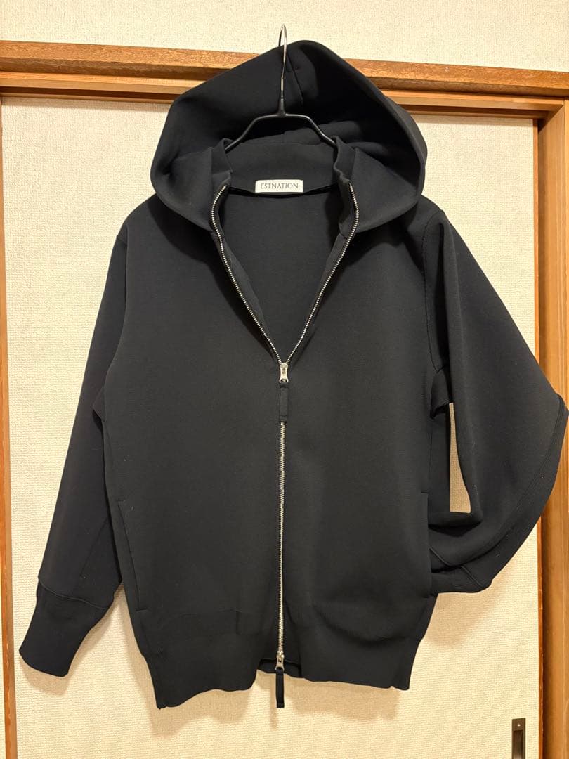 ESTNATION ブラック フーディーブルゾン