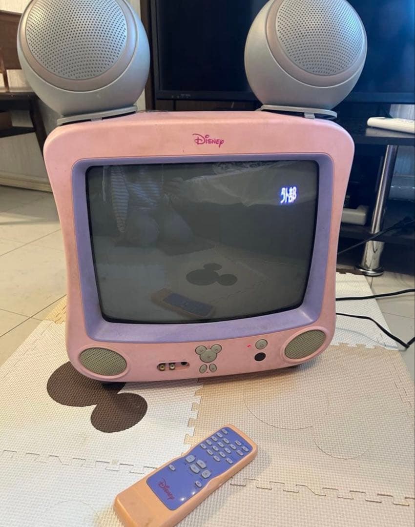 ディズニー　ミッキーマウス型　ブラウン管テレビ　プリンセスモデル