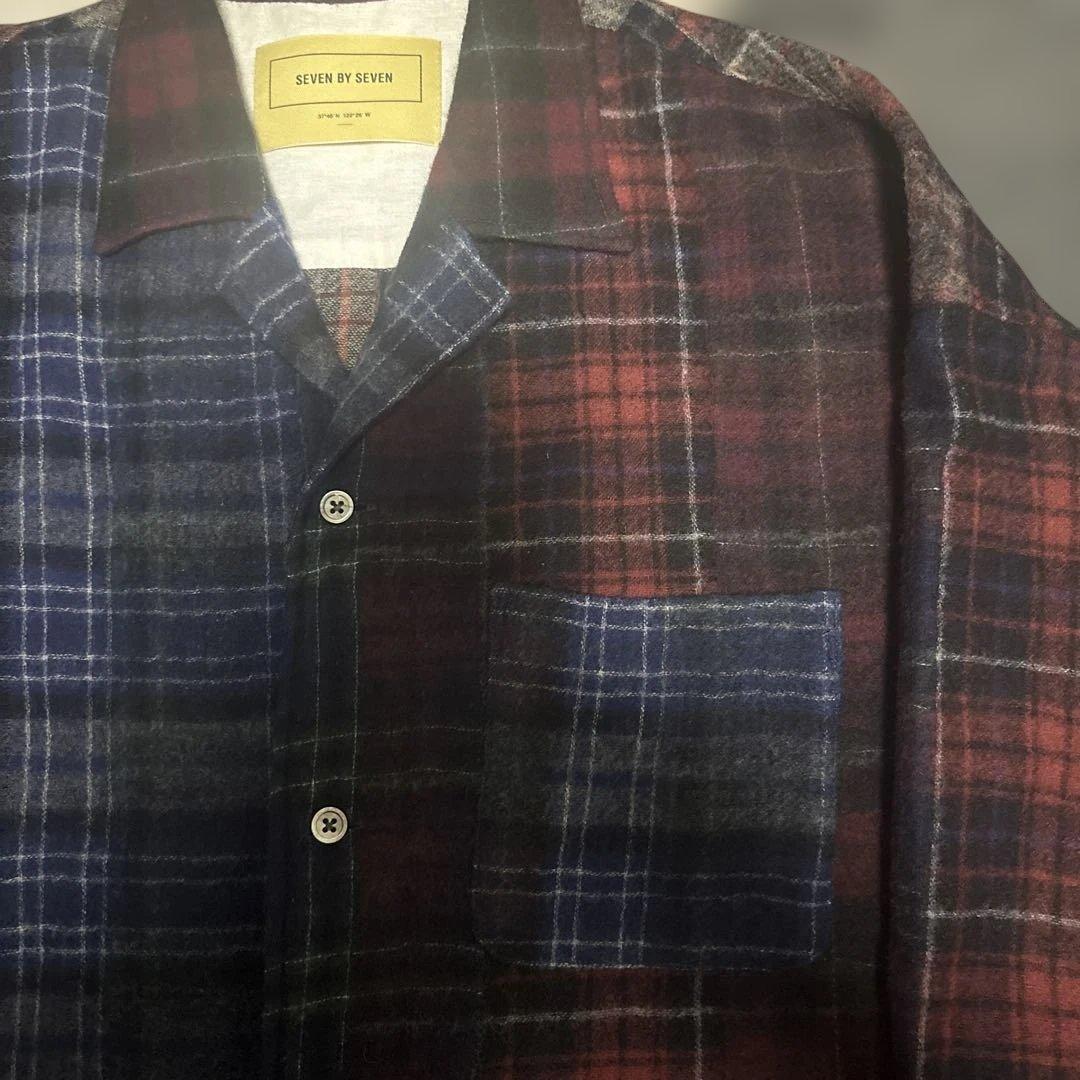 j常田大希SEVEN BYSEVENセブンバイセブン ウールチェックシャツ