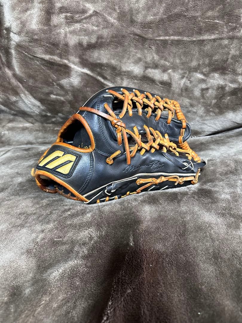 【中古】ミズノプロ　 一般硬式　外野　オーダー　ビッグM 刺繍あり