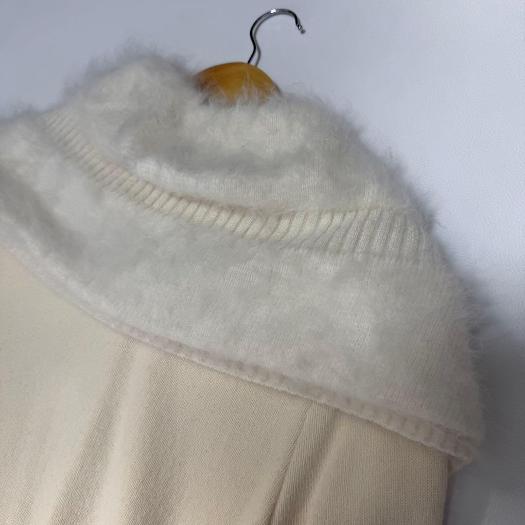 アルビ エルマンノシェルビーノ ロング カーディガン アンゴラ ウール