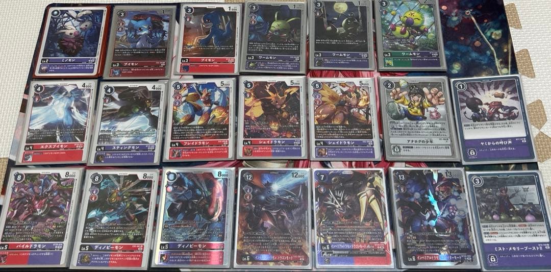 赤紫インペリアルドラモンデッキ+デッキパーツ　デジモンカード